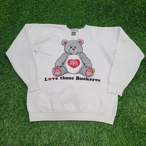 Vintage Ohio-State Buckeyes Sweatshirt Womens XL 22x23 Bear